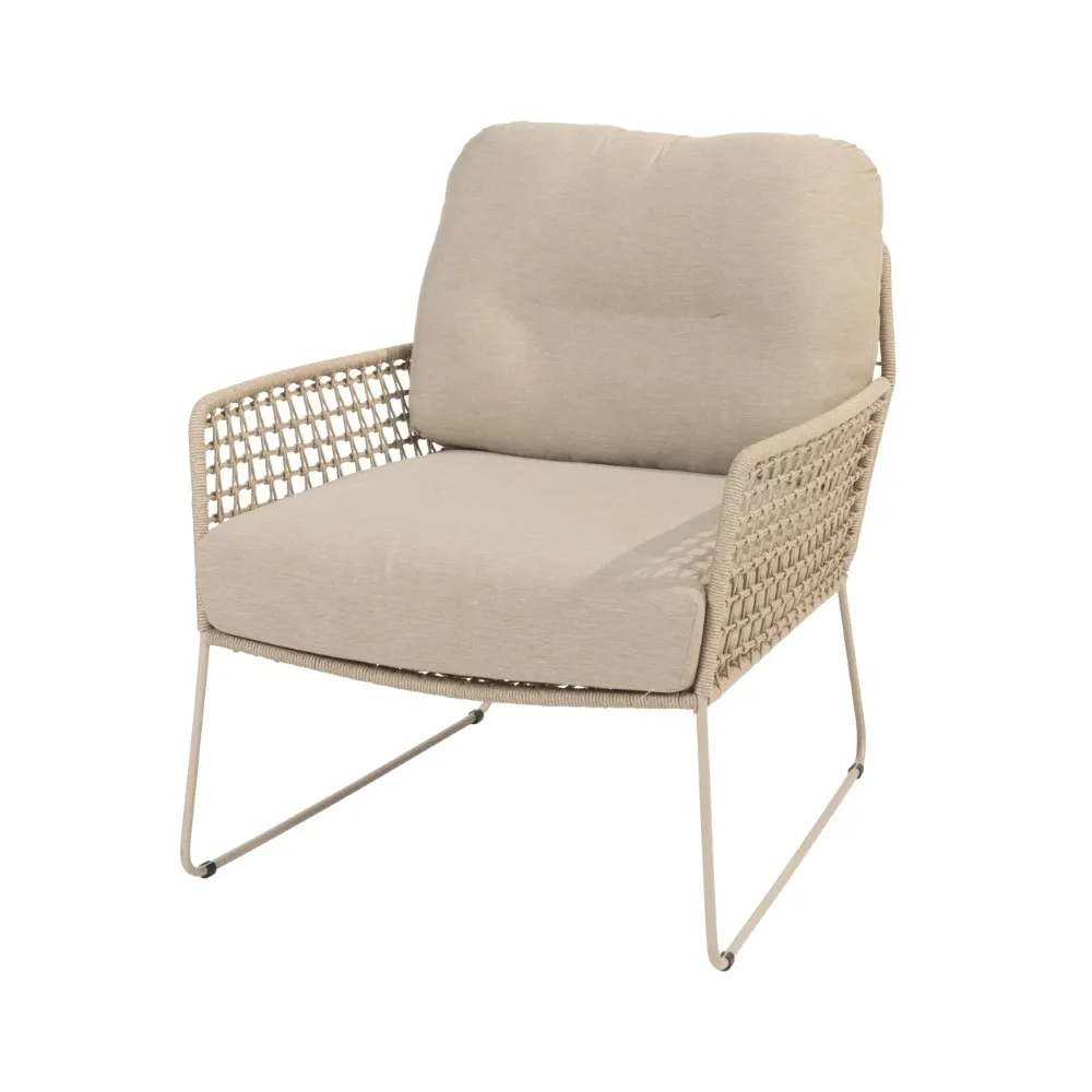 [4SO-ALB-LC-LAT] Albano Loungestoel - Latte + Kussens | Taste 4SO