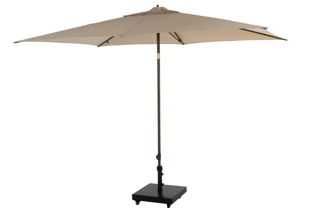 [08687] Azzurro Parasol 200x300cm - Mât Wenge/Beach | 4SO